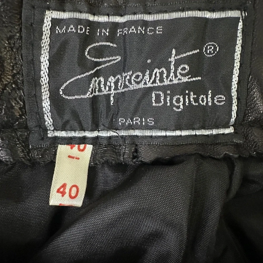 Empreinte Digitale Paris Black Leather Pants Made in‎ France High Waist Size 40